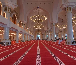 Mosque Carpet Installation
