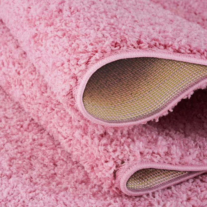 Myshaggy Collection Rugs Solid Design in Pink