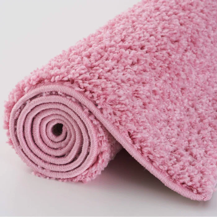 Myshaggy Collection Rugs Solid Design in Pink