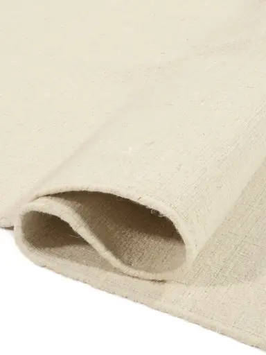 Natural White Wool rug