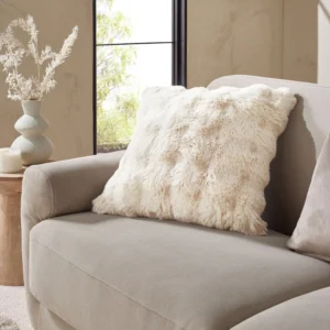 Oyster 50 x 50cm Aspen Faux Fur Cushion