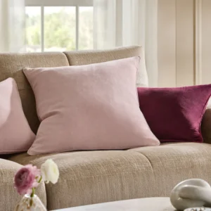 Pink 59x59cm Soft Velour Cushion