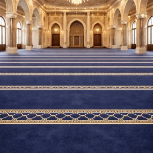 Qadar Navy Blue Mosque Carpet – Premium