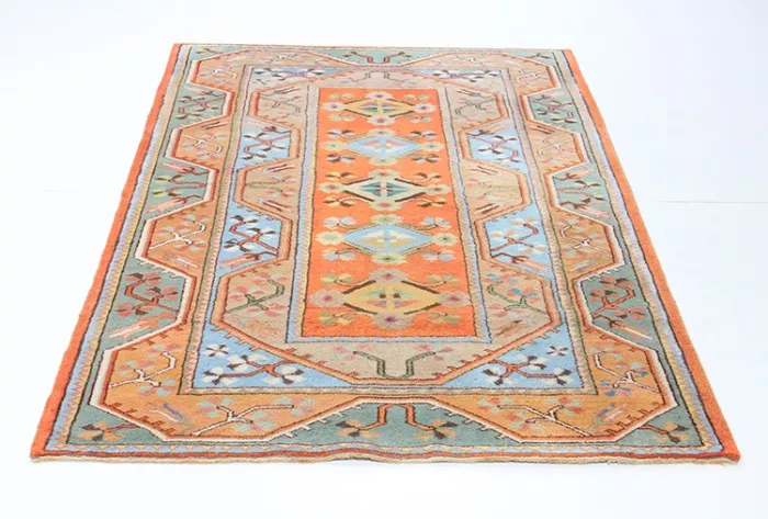 R1514 Vintage Turkish Milas Carpets - Image 2