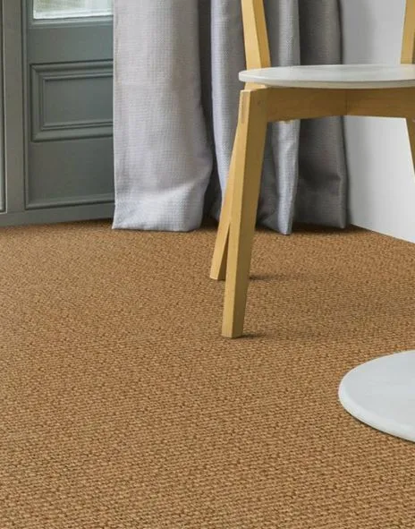 Rustic sisal carpet with natural texture