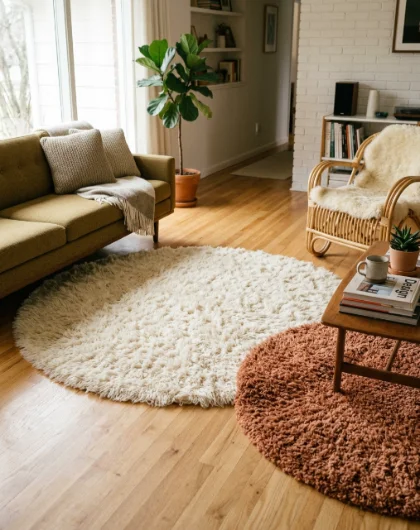 Shaggy Round Rugs