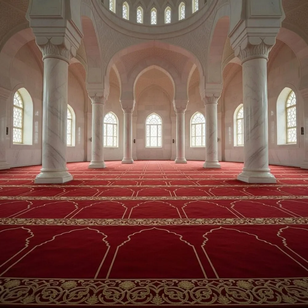 Shah Maroon Mosque Carpet – Premium