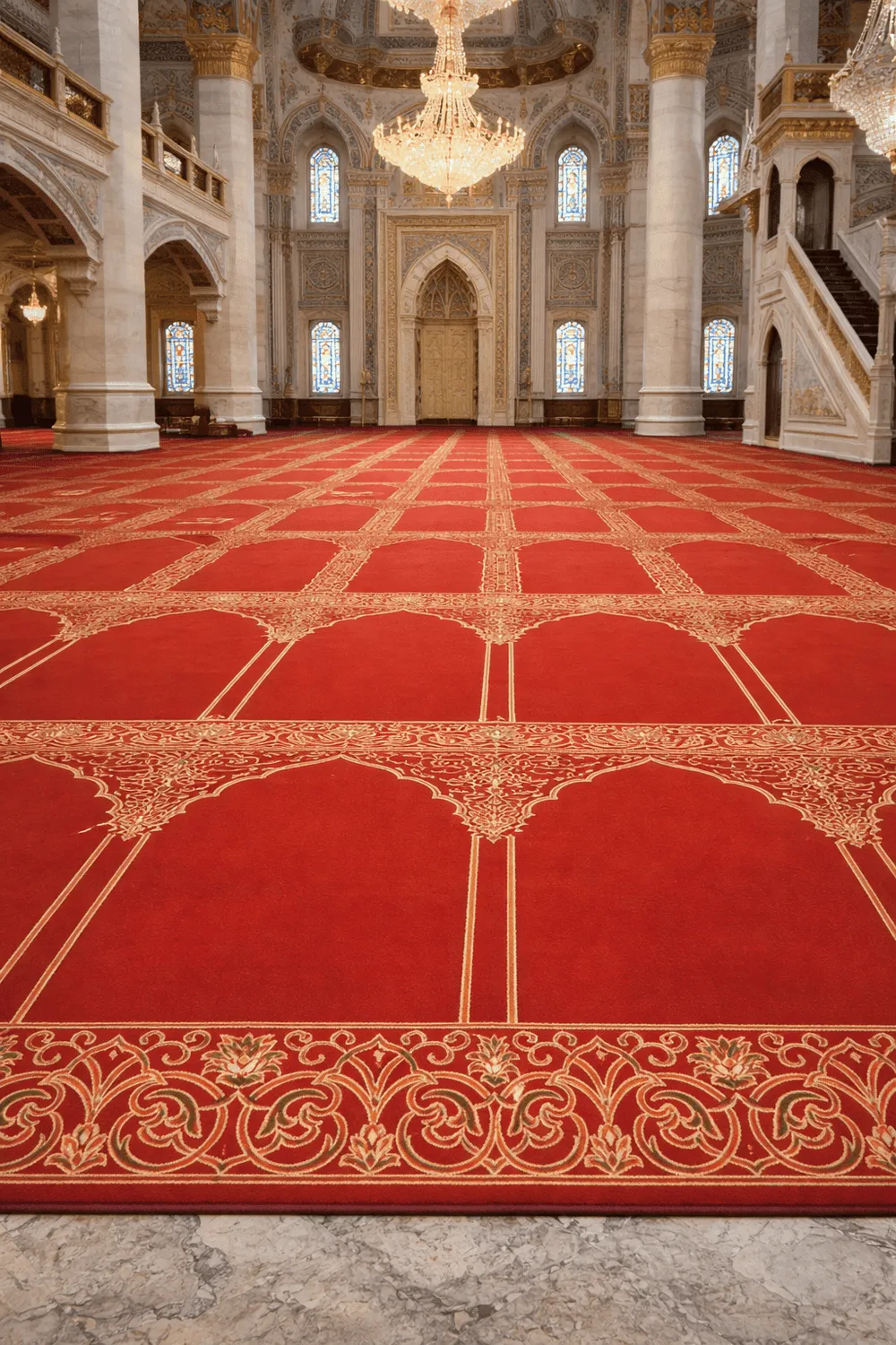 Shah Maroon Mosque Carpet – Premium