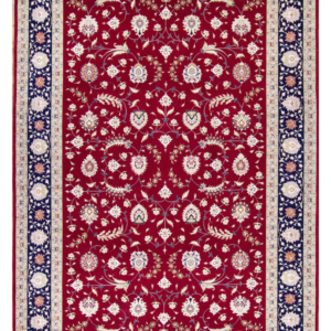 Tabriz Vintage Afshan Red Wool & Silk