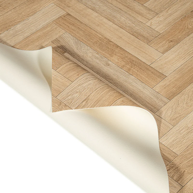 Vintage Herringbone Vinyl Flooring - Image 4