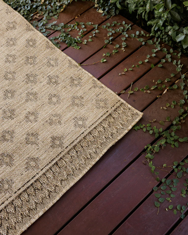 Cove Sand Nude and Ash Medallion Indoor Outdoor Rug - Image 4