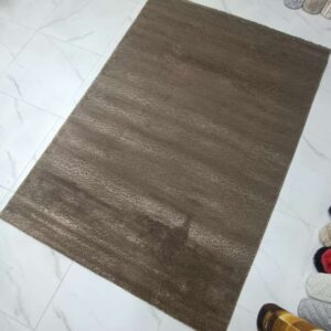 Elegant Brown Velvet Rug