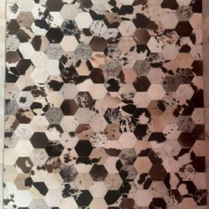 Natural Cowhide Honeycomb Rug