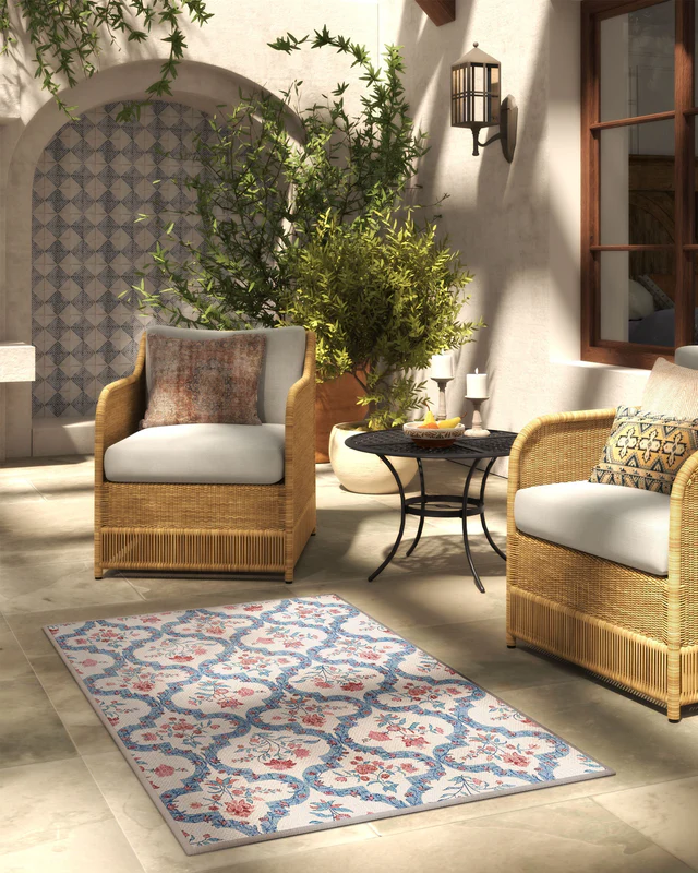Elodie Currant & Ocean Outdoor Rug - Image 4