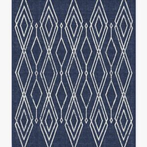 Gemma Lattice Royal Blue Outdoor Rug