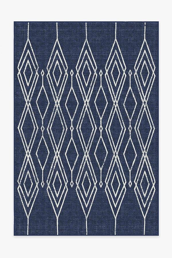 Gemma Lattice Royal Blue Outdoor Rug