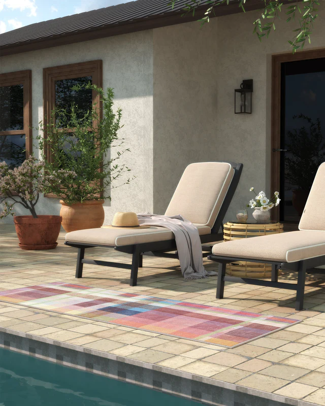 Margot Tartan Berry Multicolour Outdoor Rug - Image 5
