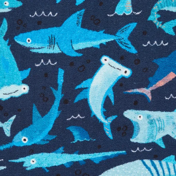 Catherine Lansfield Kids Jawsome Sharks Rug - Image 2