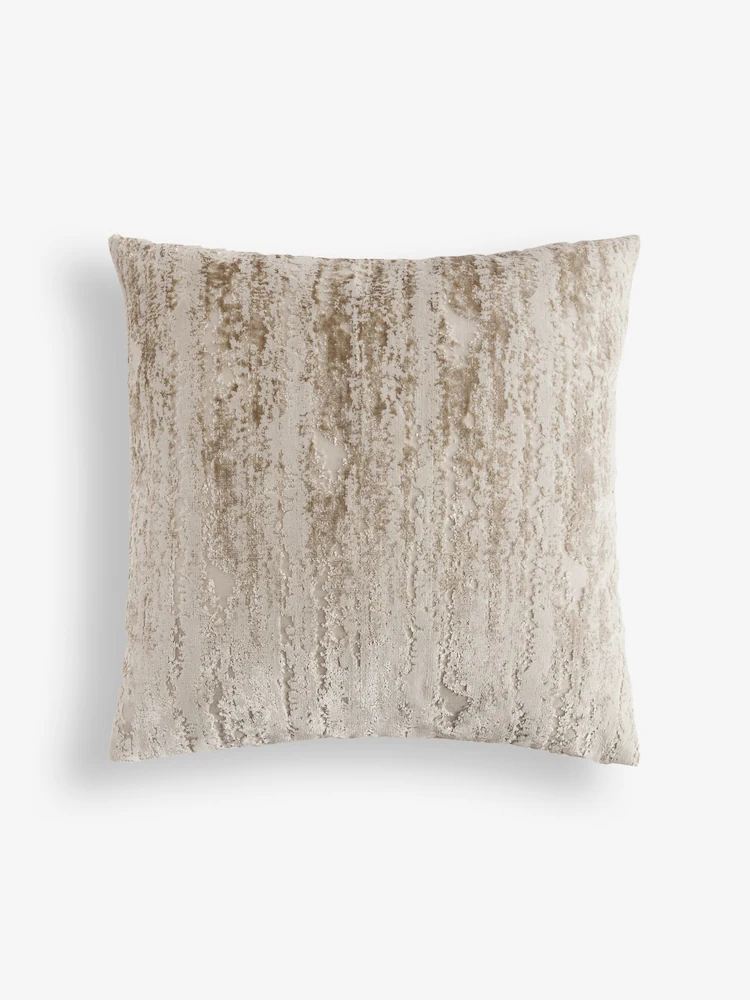Mid Natural Collection Luxe 59 x 59cm Fem Chic Velvet Abstract Cushion - Image 2