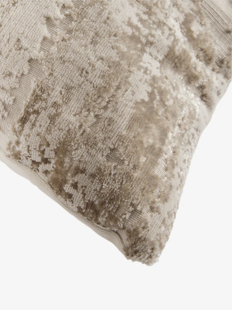 Mid Natural Collection Luxe 59 x 59cm Fem Chic Velvet Abstract Cushion - Image 4