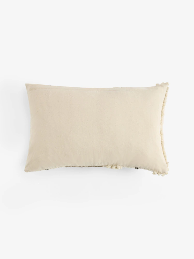 Natural 40 x 59cm Textured Stripe Cushion - Image 4