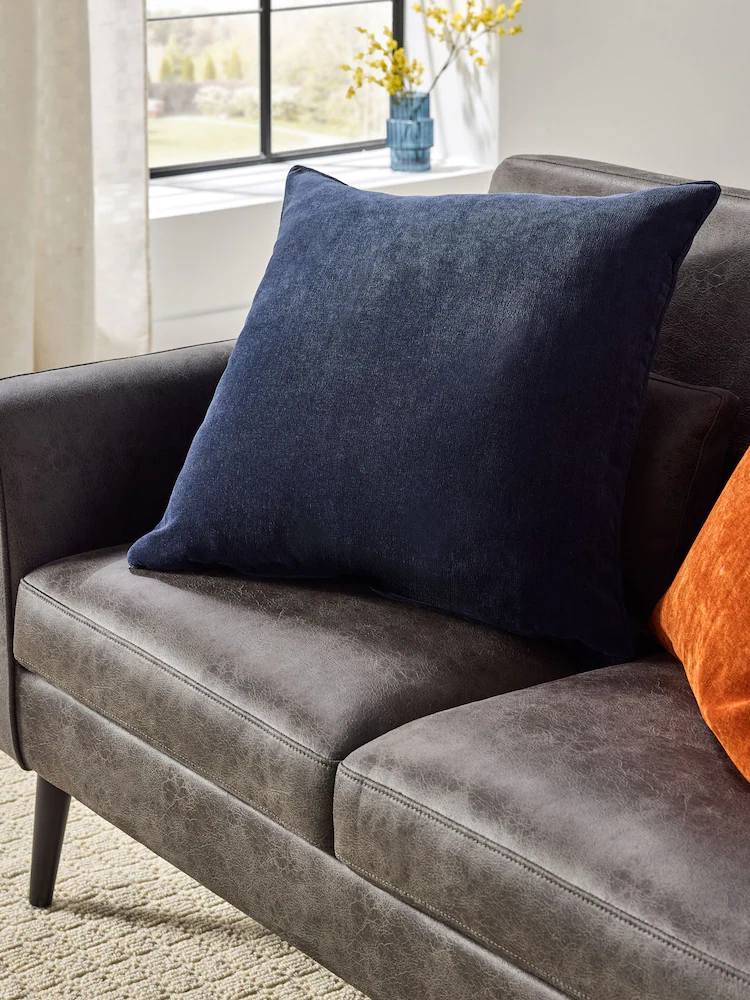 Navy 59 x 59cm Soft Velour Cushion