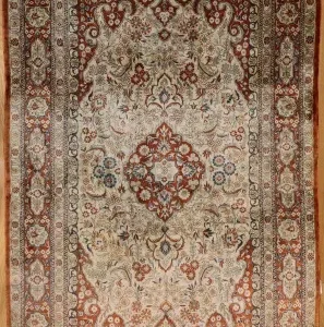 R7972 Persian Silk Tabriz Rug