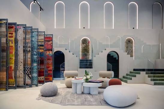Rugs and carpets collection in Dubai showroom