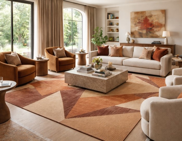 Soft texture wool rug UAE home interior