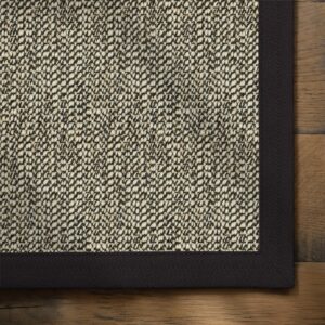 Tweed Shadow Wool Rug with Cotton Slate Border