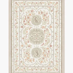 Twin Bunny Border Natural Rug