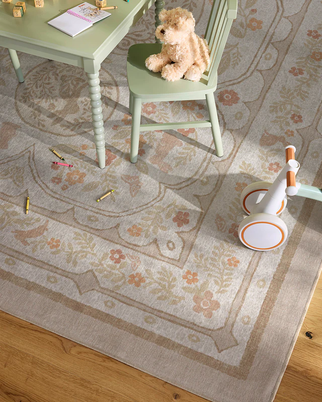 Twin Bunny Border Natural Rug - Image 3