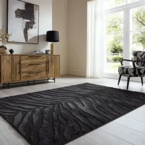 Boucle Carved Zebra Luxe Shaggy Rugs