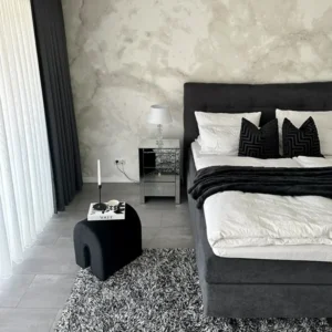 CIDE Black White Plush Shaggy Rugs