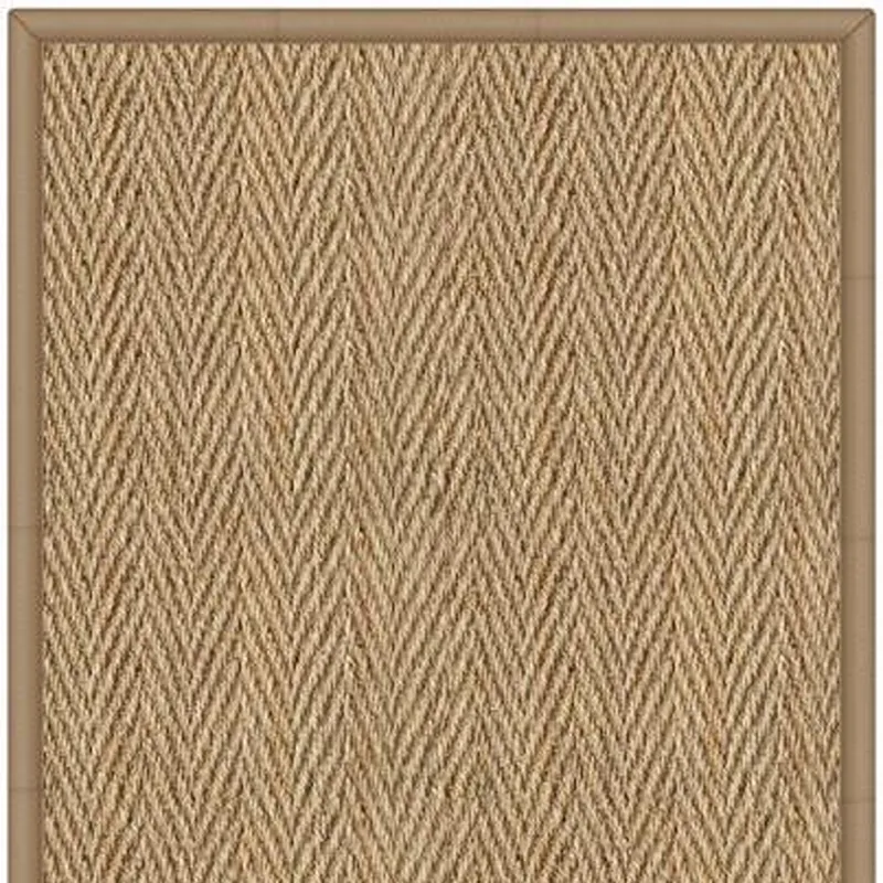 Chris-Natural Fine Herringbone Seagrass Rug