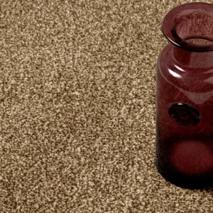Cocoa Brown Flecked Saxony Polyester Carpets