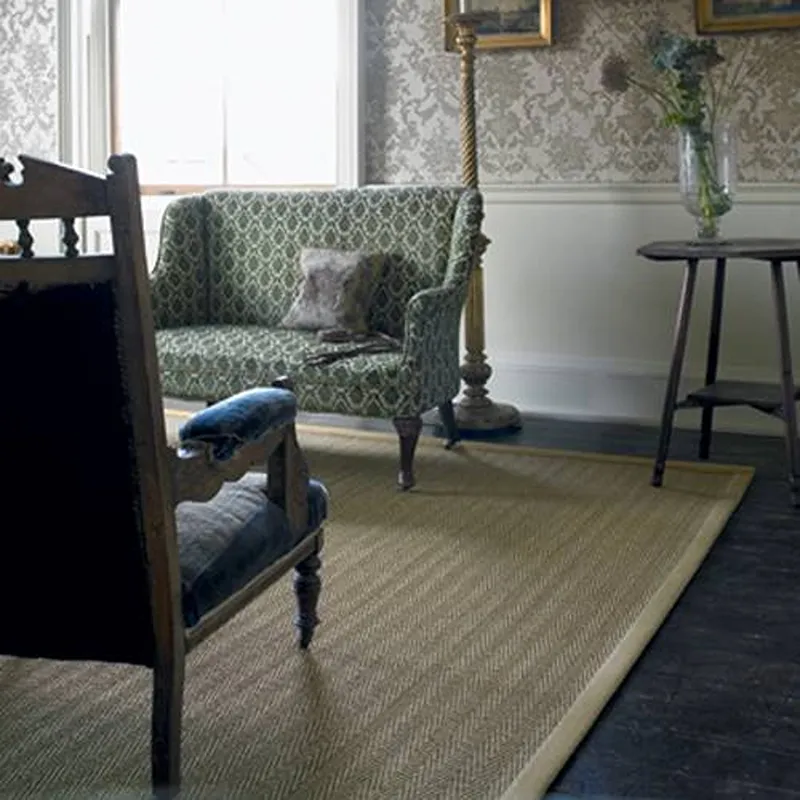Fine Herringbone Natural Seagrass Rug