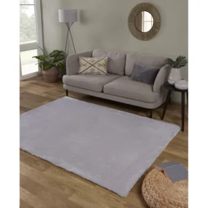 Lulu Silver Extra Soft Shaggy Rugs