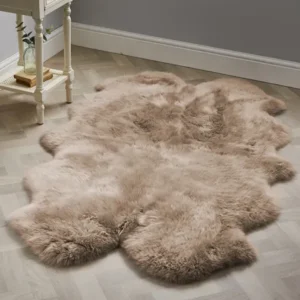 Quad Genuine Sheepskin Shaggy Rugs