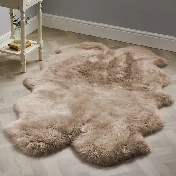 Quad Genuine Sheepskin Shaggy Rugs