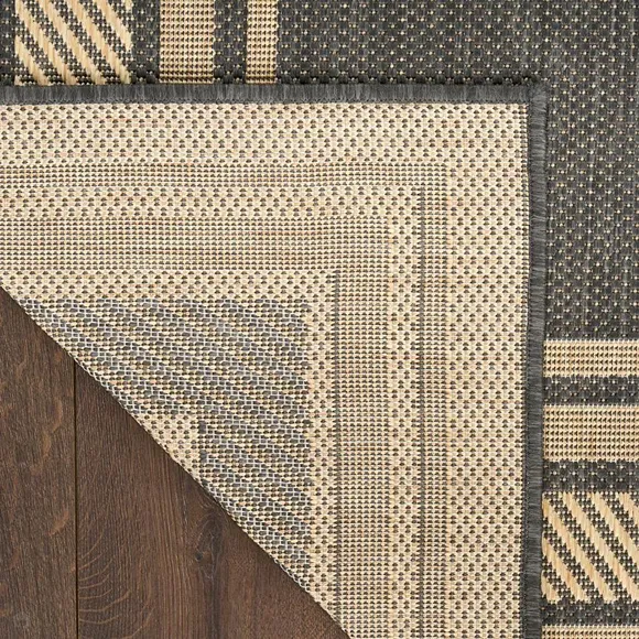Charcoal Weatherproof Outdoor Rug - Image 2