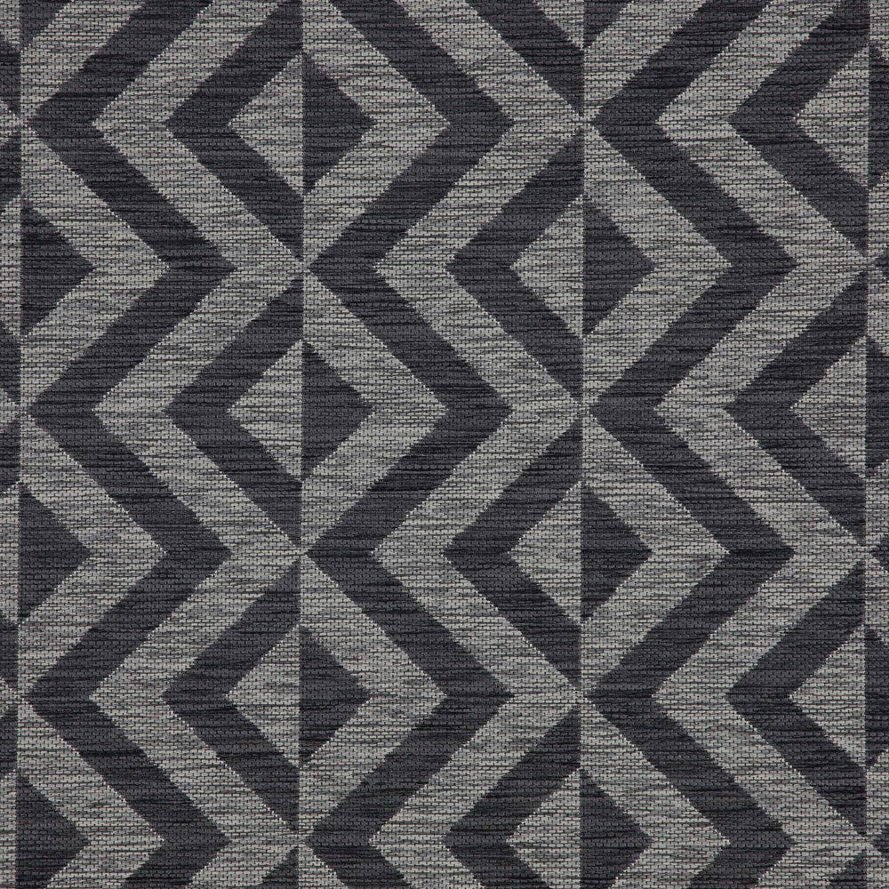 Grey Chevron Outdoor Rug - Image 3