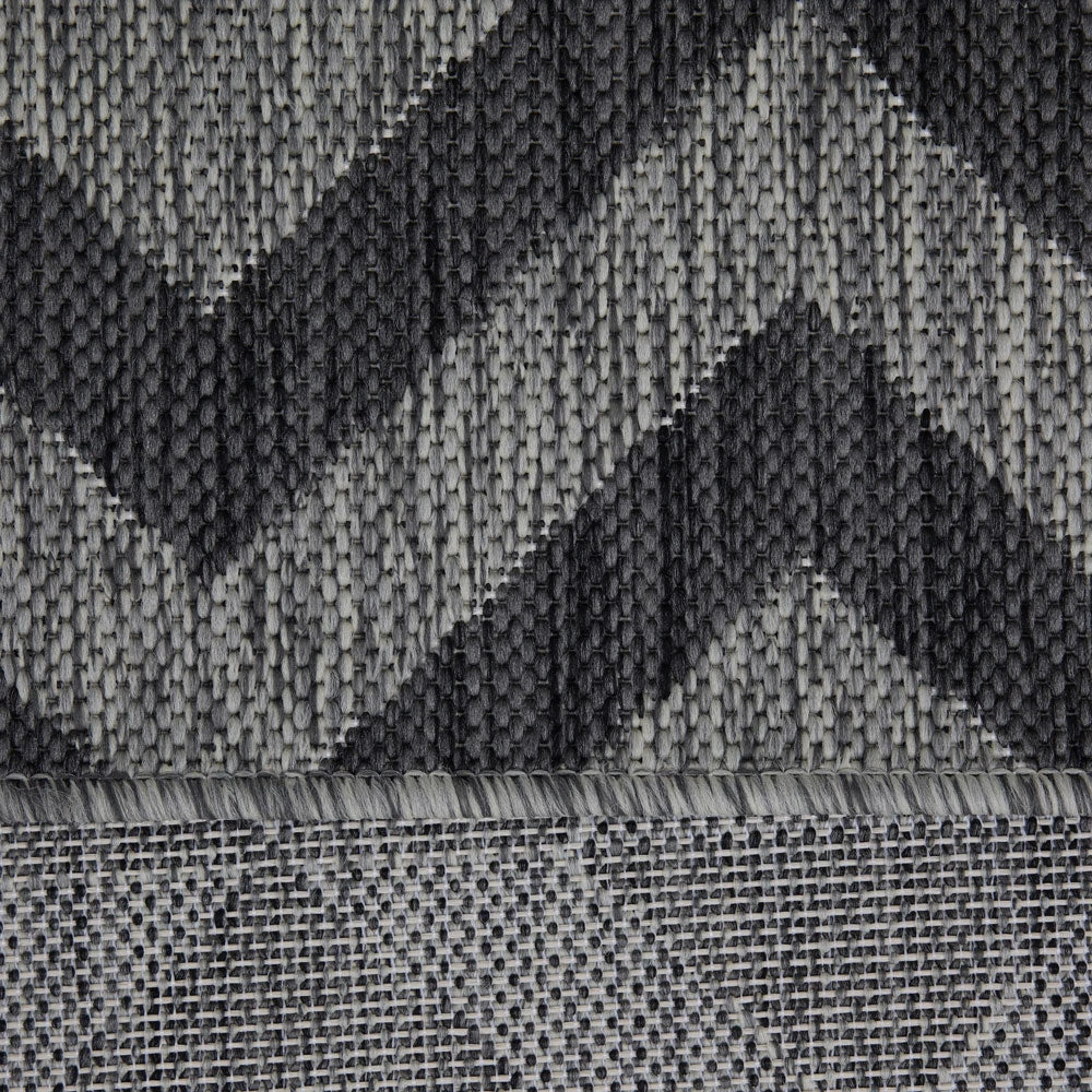 Grey Chevron Outdoor Rug 2