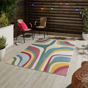 Modern Multicolour Abstract Outdoor Rug